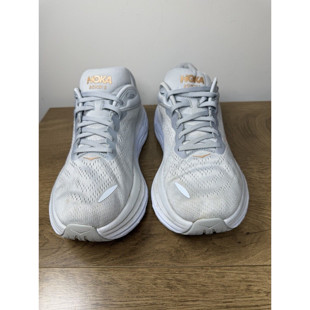 Hoka Bondi 8 Women’s Running Shoes Size 10 Gray Harbor Mist 1127952HMLR